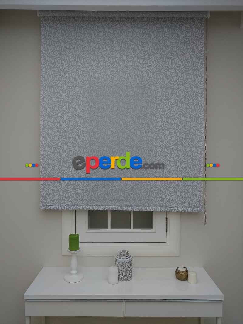 Oturma Odası - Desenli Stor Perde Gri- Gri-füme-antrasit-beyaz- Çok Renkli 2