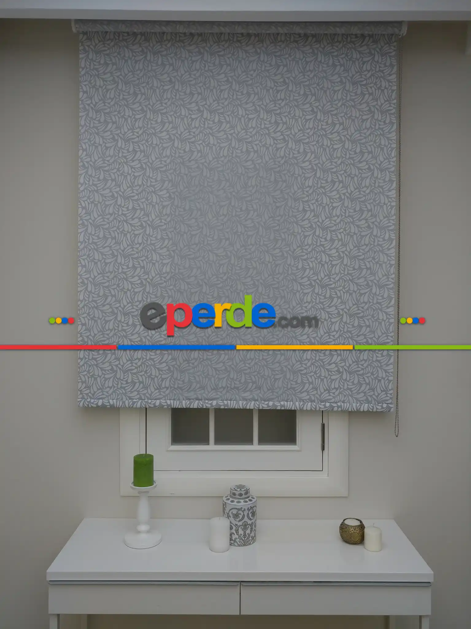 Desenli Stor Perde Gri- Gri-füme-antrasit-beyaz- Çok Renkli 2