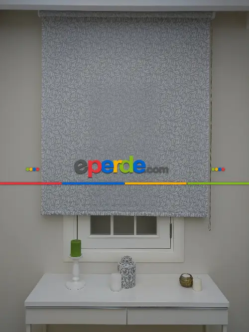 Desenli Stor Perde Gri- Gri-füme-antrasit-beyaz- Çok Renkli 2