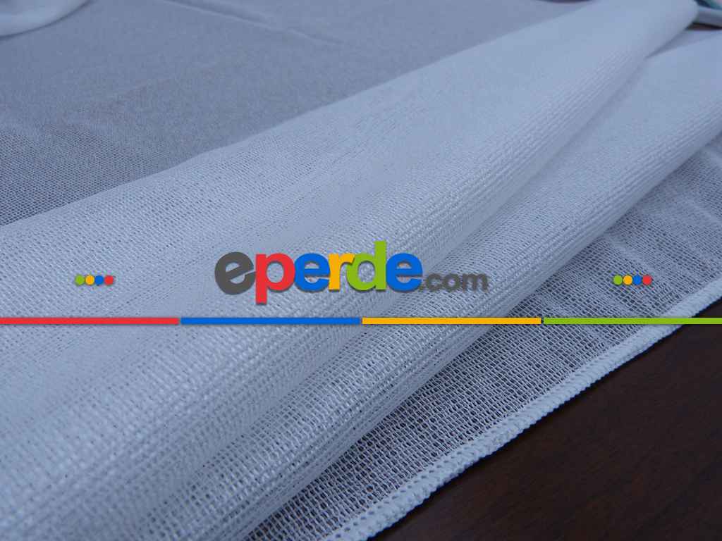 4 Farklı Renk - Trend Lüx Ütü İstemeyen Düz Desensiz Özel Organik Dokuma Tül Perde- Ekru