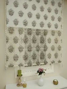 Oturma Odası - Yakma Tül Stor - Çiftli Sistem Desenli Perde (burn Out)- Kahve-açık Vizon