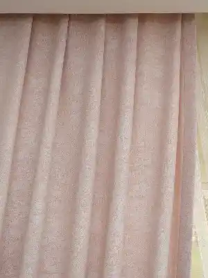 Pudra Pembe - Düz Jakar Fon Perde (180)- Pembe Pudra Pembe