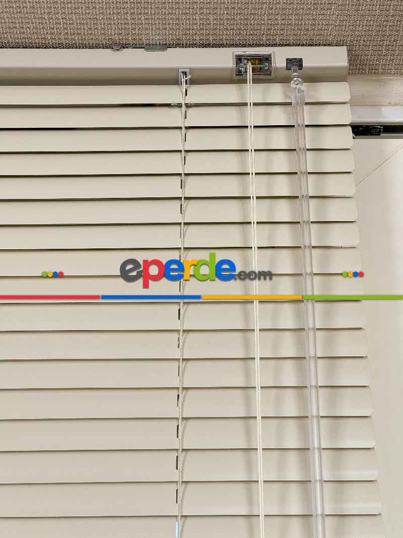 Kemik Rengi Alüminyum Jaluzi Perde - 25mm