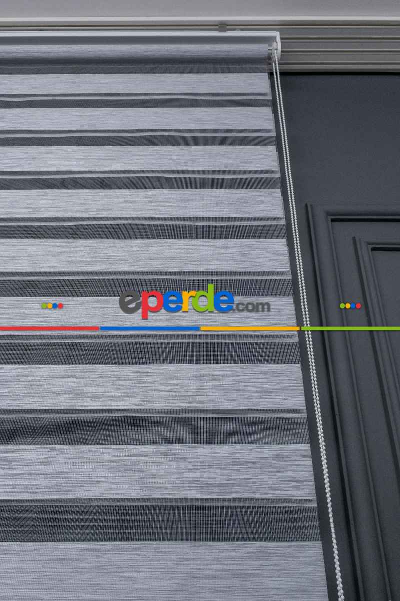 Gri Bambu Zebra Perde 60x200