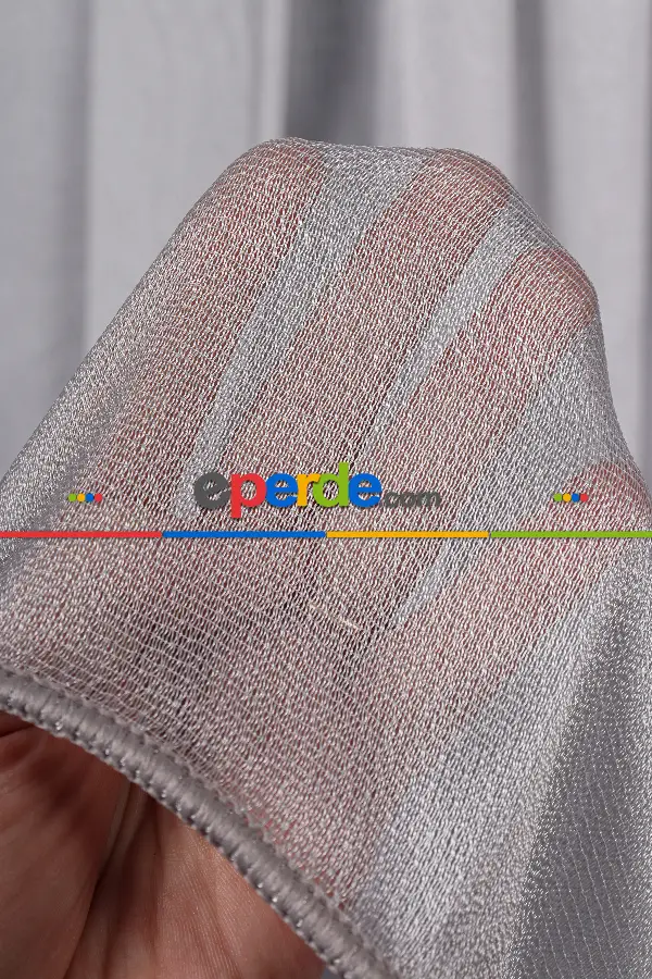 Gri Düz Tül Perde Ütü Istemez