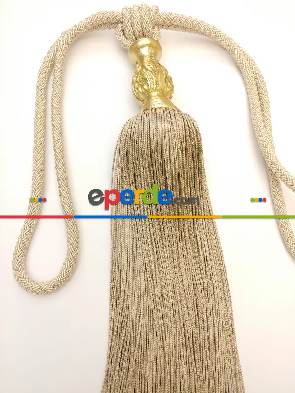 Bej Braçol Perde Bağı- Bej