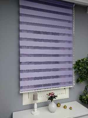 Genç Odası - Perle Home Düz Zebra Perde Mor