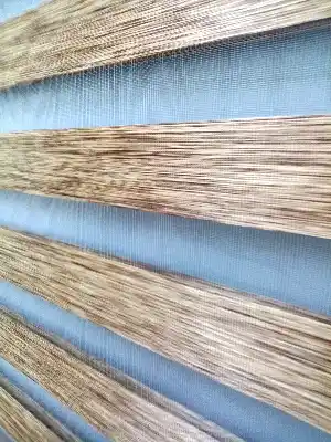 Bambu Zebra 2021 Sezonu Kahverengi Kırçıllı A Kalite Bambu Zebra Perde- Kahve Koyu