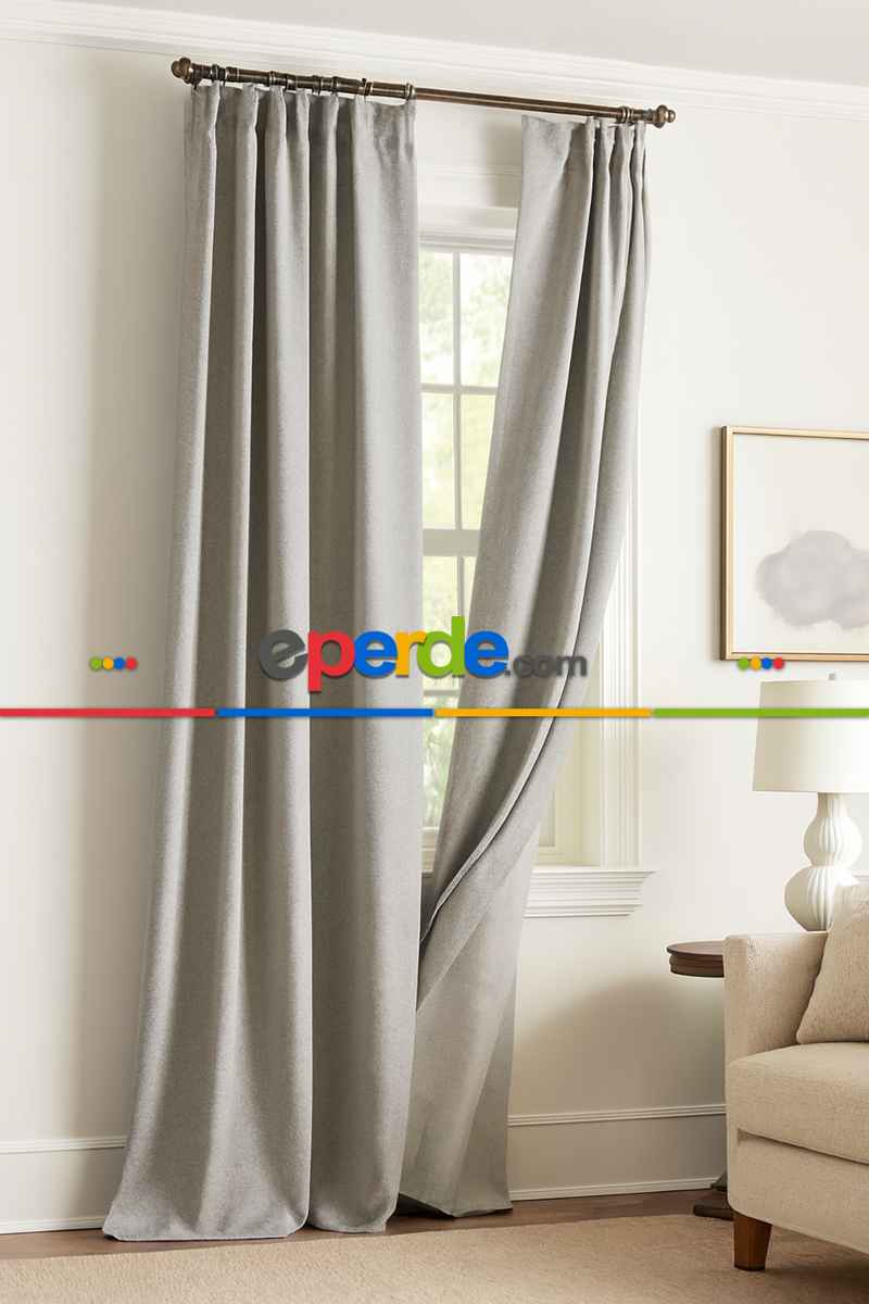 Chester Çift Taraflı Düz Fon Perde - 58 Renk Seçeneği