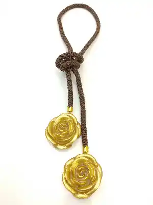 Kahve Rose Braçol Perde Bağı Fon Bağı- Acı Kahve-roze Gold