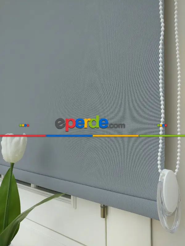 Yıkanabilir Pvc Mat Stor Perde - Gri 1. Kalite- Gri-Füme-Antrasit