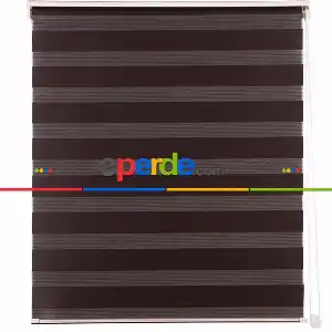 Kahverengi Düz Zebra Perde 90x200cm- Kahverengi