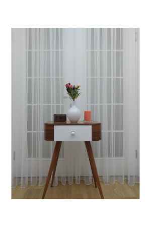 Salon Düz Tül - Grek Tül Perde - Petek Zemin - Ekru