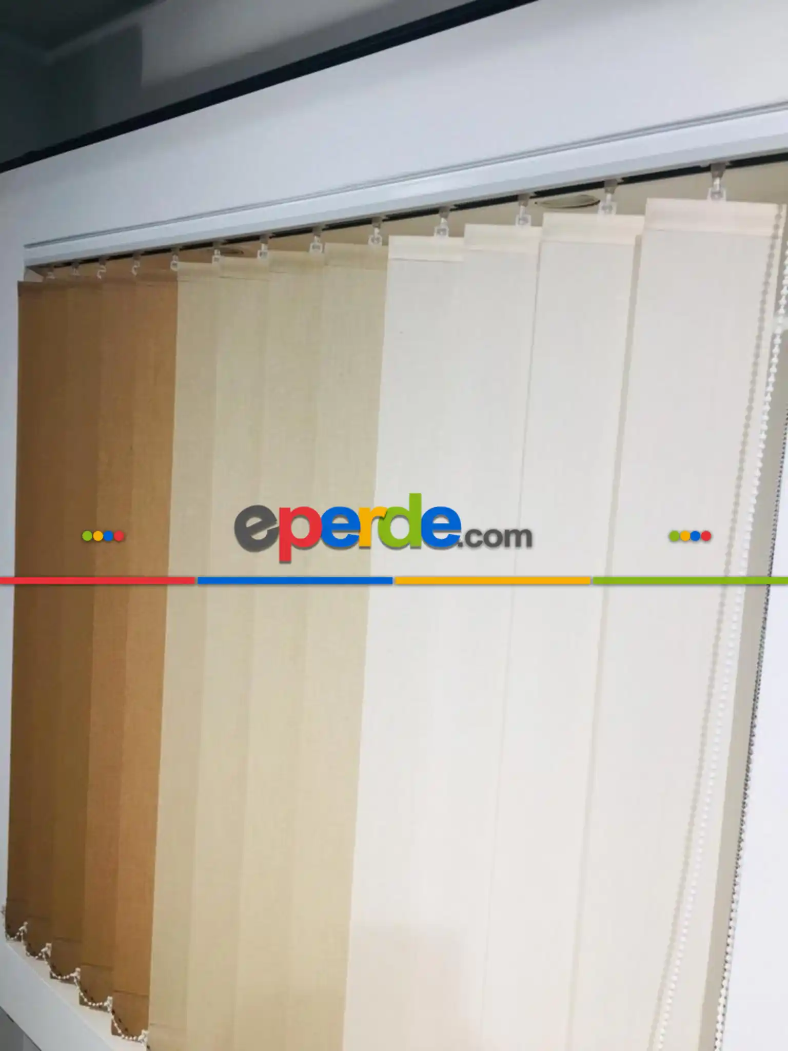 Fırsat !!!! Kumaş Dikey Perde - Beyaz -01 Krem -02- Krem