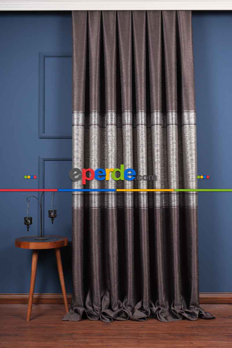 Yatak Odası - Füme - Gümüş Pano Fon Perde