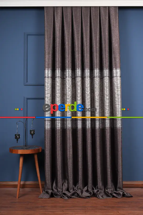 Yatak Odası - Füme - Gümüş Pano Fon Perde