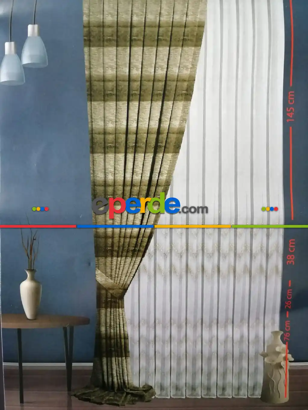 Br Zikzak Tfs İşlemeli Brode Tül Perde - Ekru