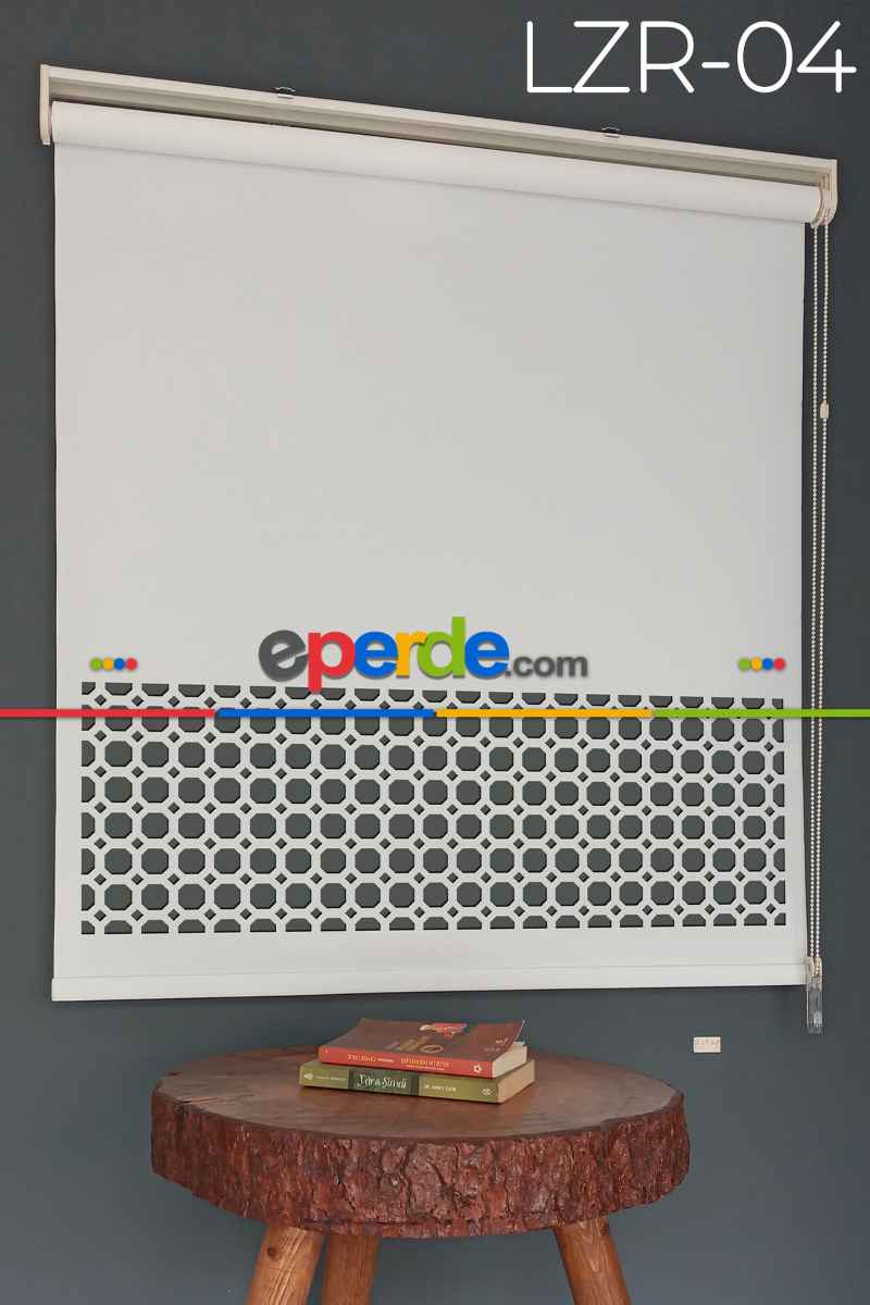 Halim Perdesan 30 Cm Lazer Kesim Kalın Mat Stor Perde, Lazer Kesimli Stor Perde