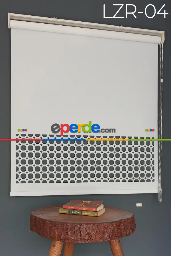 Halim Perdesan 30 Cm Lazer Kesim Kalın Mat Stor Perde, Lazer Kesimli Stor Perde