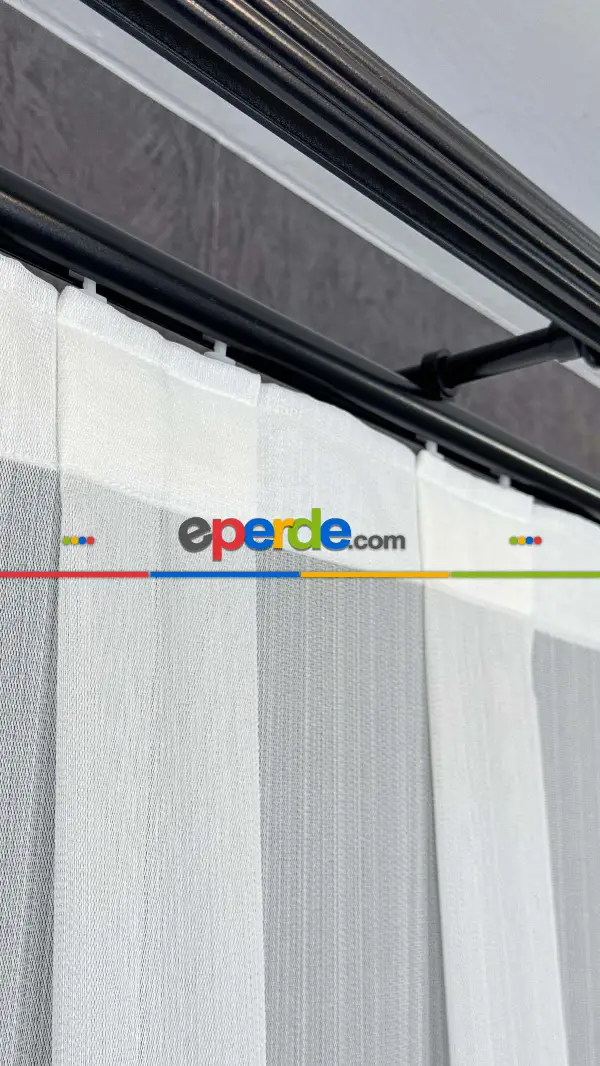 Ekru Bambu Tül Perde, Seyrek Pile