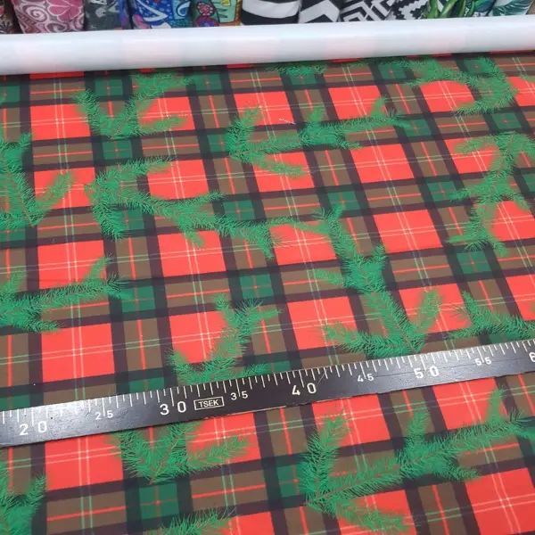 Çam Ekose Desenli Fon Perde Evm880 Kumaşı Kalındır Duck Bezi Değildir-  Çok Renkli 2