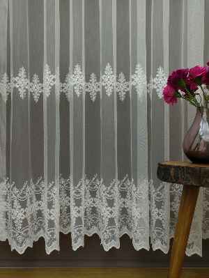 Favori Brode Perde 5 Yıl Kullanım Garantili Zemin, 679- Ekru