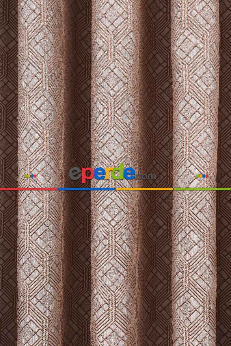 Yatak Odası Fon Perde - S Pile Dökümlü Jakar Dokuma Fon Perde