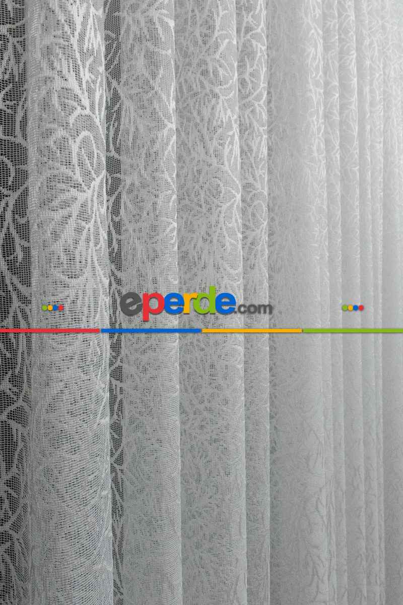 Spor Desenli Fransız Danteli Örme Tül Perde