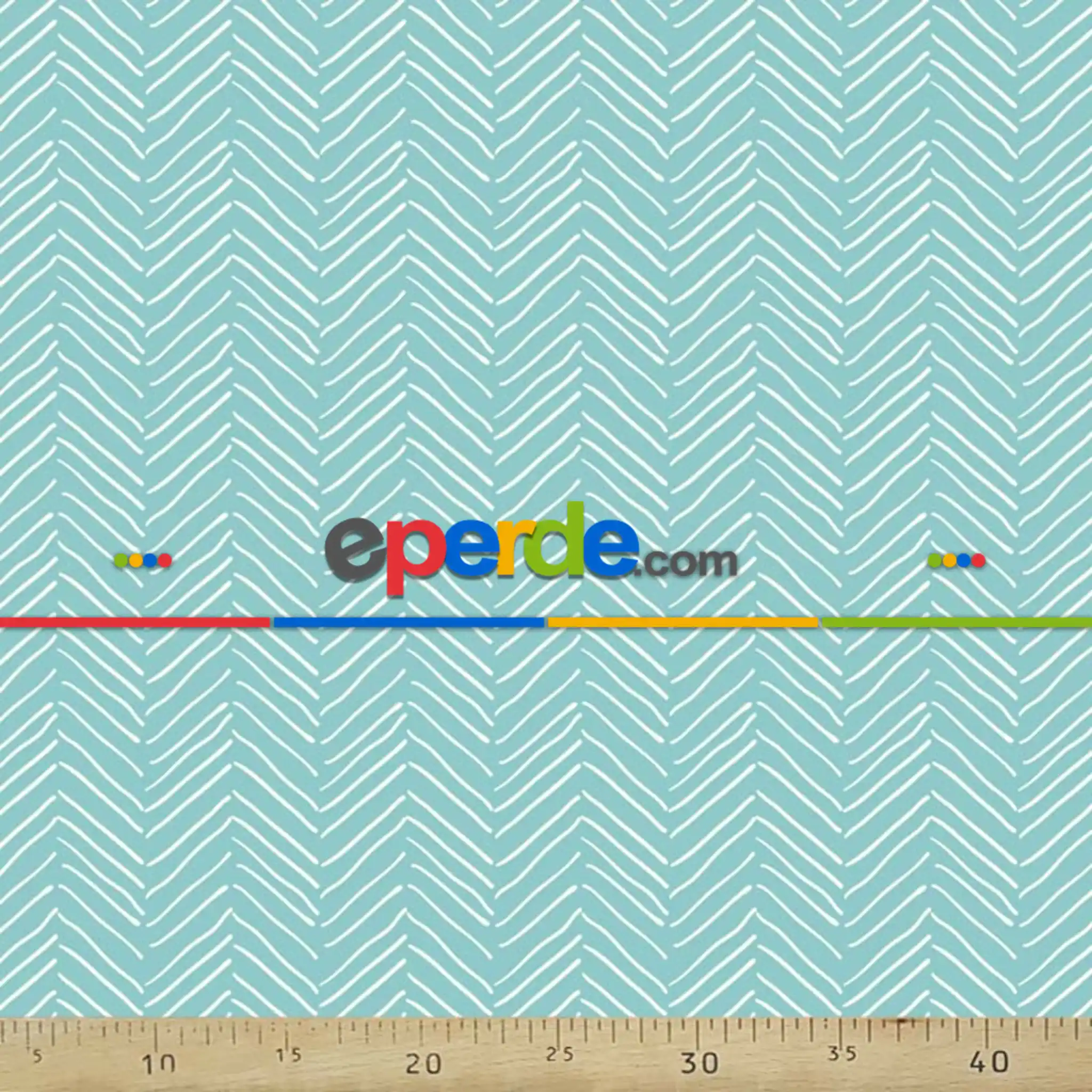 Popart Desenli Fon Perde Evm353-1 Kumaşı Kalındır Duck Bezi Değildir- Mavi-Beyaz