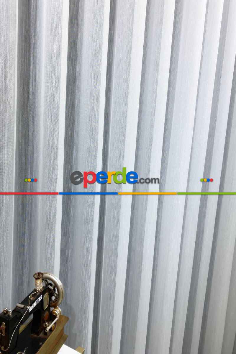 Es Pile Simli Kubilay Düz Tül Perde