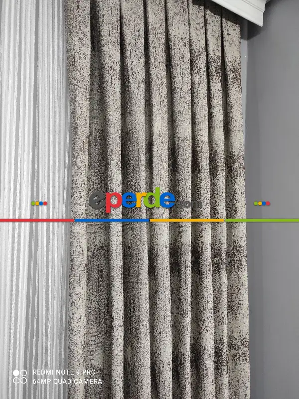 Jakarlı Fon Perde- Çok Renkli 2