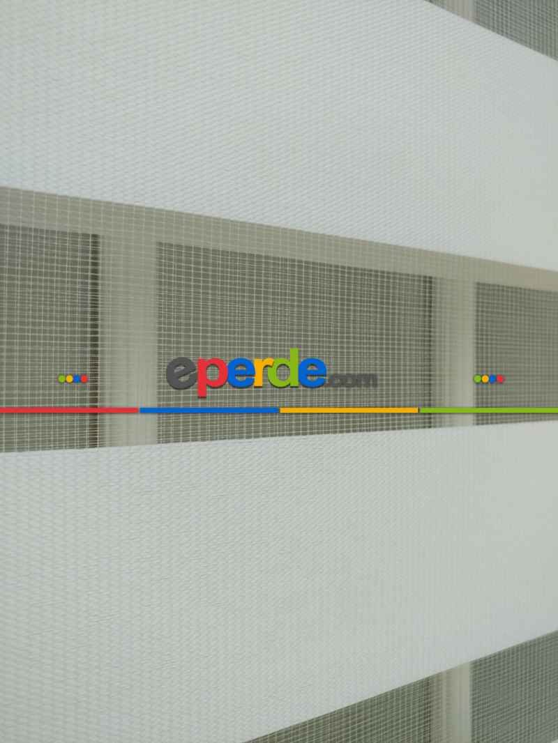 Oturma Odası - Zebra Perde - Düz Zebra Perde- Ekru