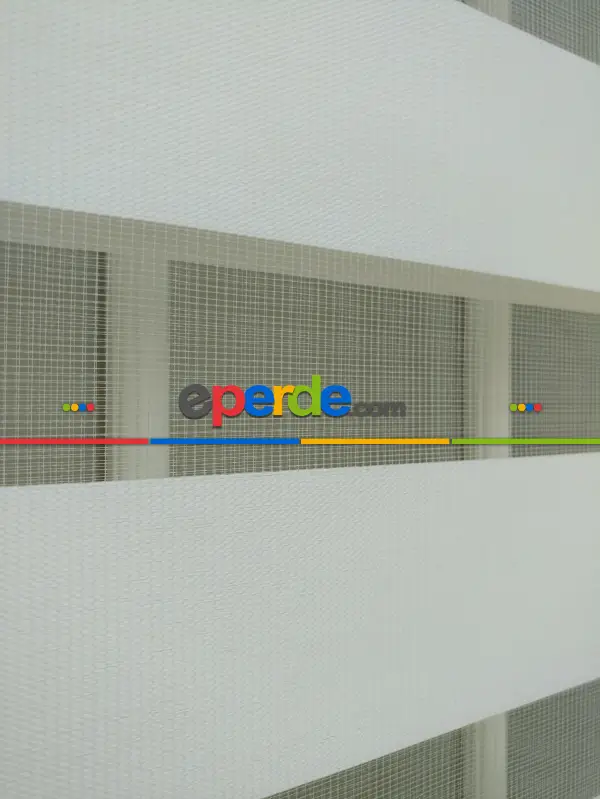 Oturma Odası - Zebra Perde - Düz Zebra Perde- Ekru