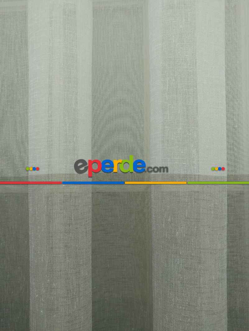Oturma Odası - Keten Tül Degrade Perde- Gri-füme-antrasit-gri Açık
