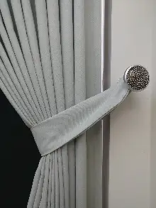 Düz Renk Dökümlü Fon Perde (150)- Kum Gri