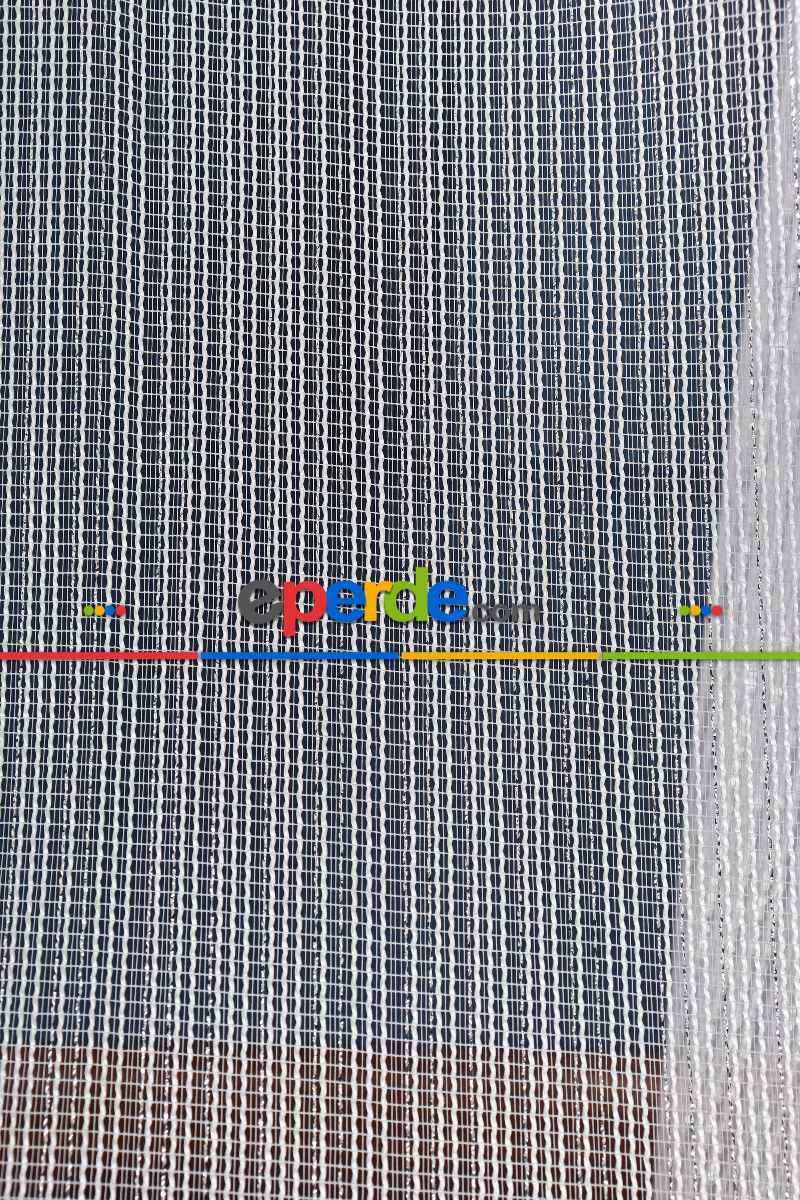 Salon Tül - Zümrüt Gümüş Simli Düz Tül Perde