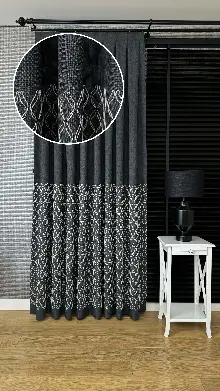 Antrasit Gri Füme Premium Keten Jakar Dokuma Pano Fon Perde - Gramajlı 2025