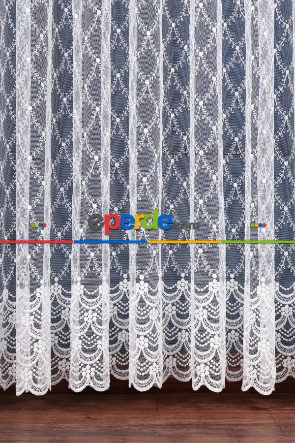 Salon Tül - Brode İşlemeli Tül Perde Özel Seri 1117