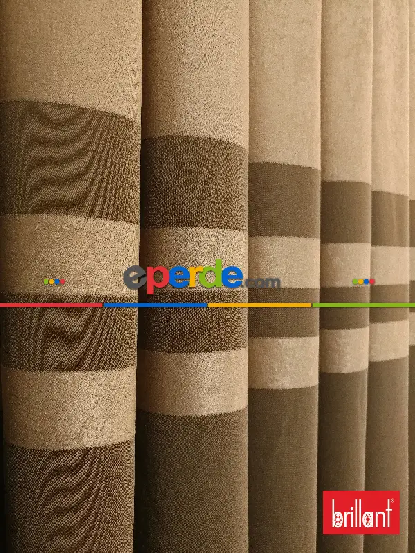 Brillant Süet Pano Fon Perde 180cm Yeni Sezon- Sütlü Kahve