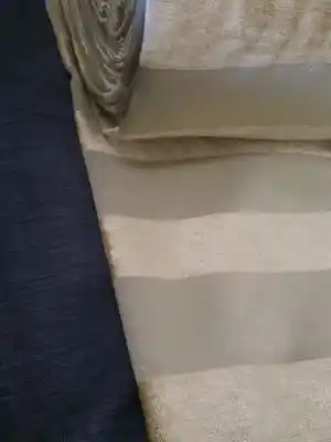 Keten Blackout Fon Perde - Şerit Desenli - Koyu Krem- Krem Koyu