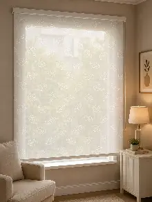 Transparan Desenli Güneşlik Stor Modern Perde