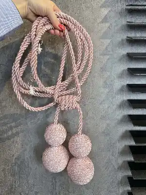 Pembe Braçol Perde Bağı