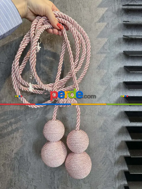 Pembe Braçol Perde Bağı