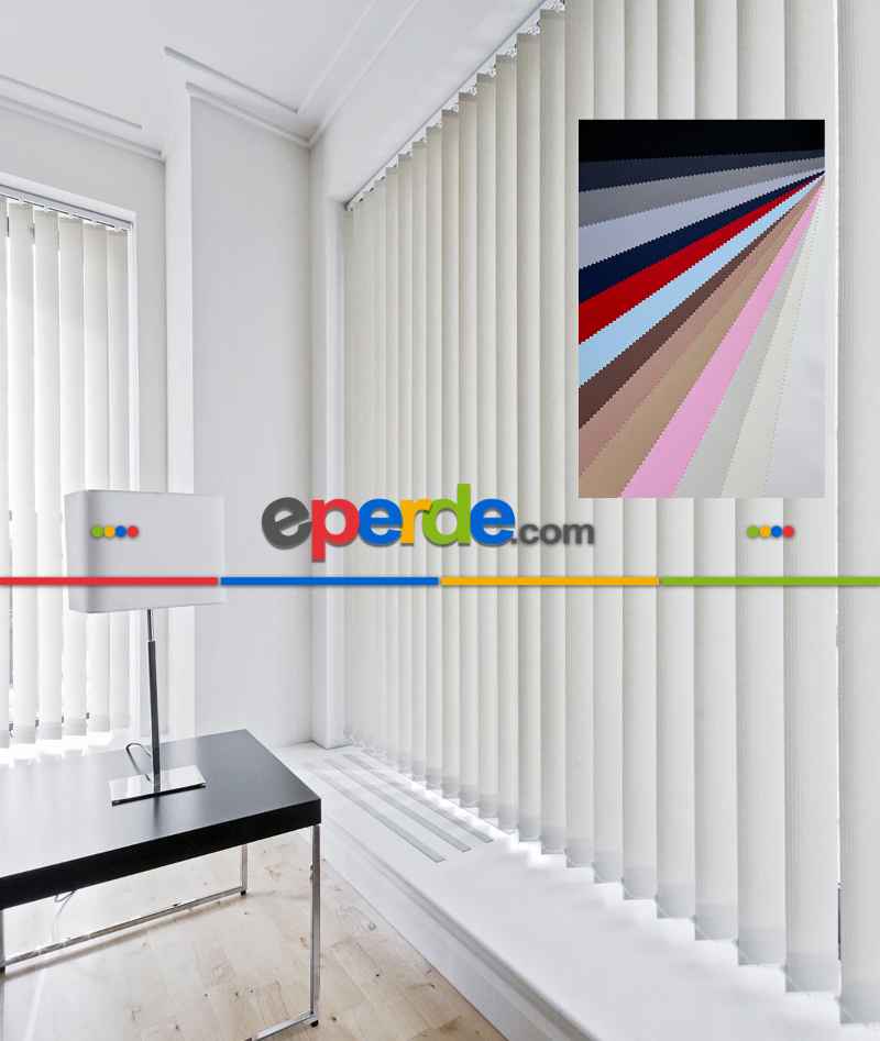 Kumaş Dikey Perde 14 Renk Seçeneği Vardır - Ofis İşyeri Ve Ev Kullanımı İçin Perde