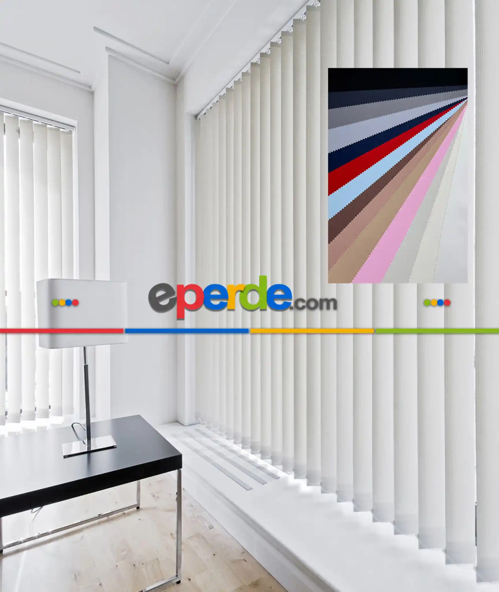 Kumaş Dikey Perde 14 Renk Seçeneği Vardır - Ofis İşyeri Ve Ev Kullanımı İçin Perde