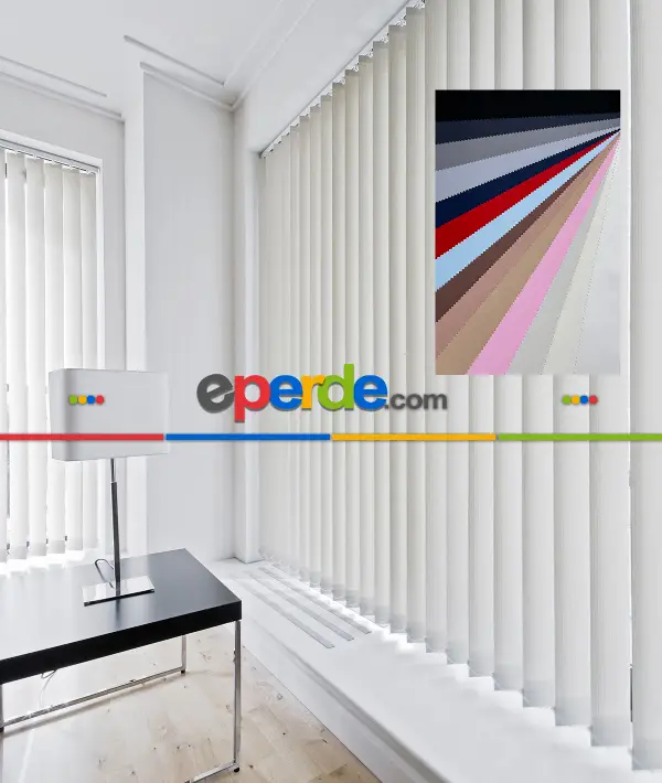 Kumaş Dikey Perde 14 Renk Seçeneği Vardır - Ofis İşyeri Ve Ev Kullanımı İçin Perde