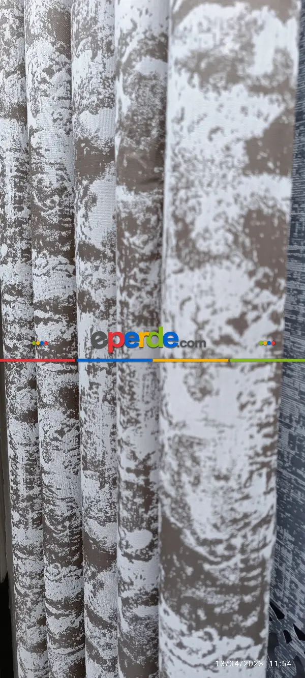 Yatak Odası - 2023 Elit Modern Damask Desenli Fosforlu İplik Dokuma Fon Perde -3