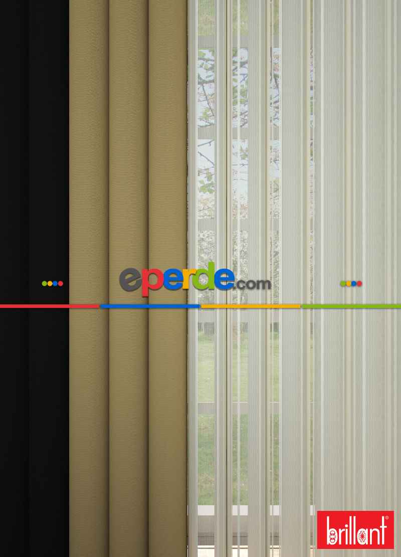 Brillant Akıllı Tül Siyah-altın Perde Tül Dikey Zebra Perde Düz 1. Kalite