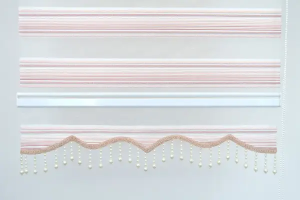 Salon Zebra - Pudra Pembe Plise Zebra Zebra Perde- Pembe Pudra Pembe