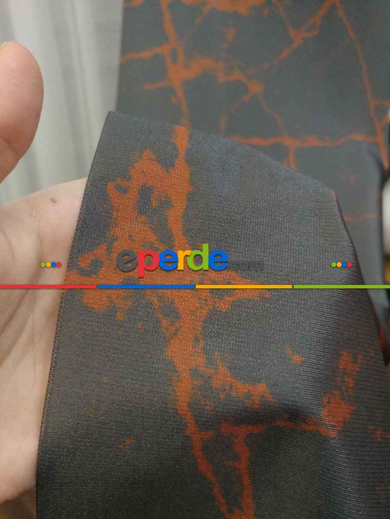 Yatak Odası - Lens Akıllı Dikey Tül Perde Mermer-23- Çok Renkli 2